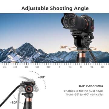 Cayer CF34 Carbon Fiber Camera Monopod Kit - 72" Professional Support