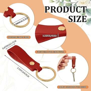 Wavyknot 100 Pcs PU Leather Keychain Blanks Bulk Laser Engraving Blanks Keychain Kit with Key Rings ...