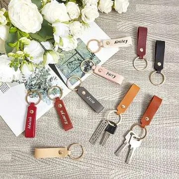 Wavyknot 100 Pcs PU Leather Keychain Blanks Bulk Laser Engraving Blanks Keychain Kit with Key Rings for DIY Key Chains Craft(3.7 x 0.7 Inches,Multicolor)