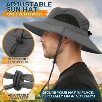 EINSKEY Waterproof Wide Brim Bucket Hat for Outdoors