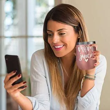 Chic Mom Juice Wine Cup Gift Set for New Moms