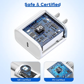 Fast iPhone Charger 20W PD for Quick Charging 2Pack