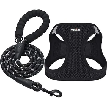 Matilor Dog Harness Step-in Breathable Vest for Pup & Cat - Black