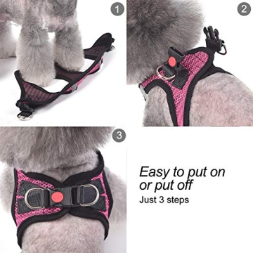 Matilor Dog Harness Step-in for Small Medium Dogs Black