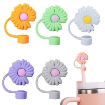 MLKSI 6 Pack Straws cover for Stanley 40 oz Adventure Tumbler, Straw Cover for Stanley Cup Accessori...