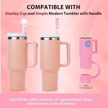 Cute and Functional MLKSI Straw Covers for Stanley Tumblers