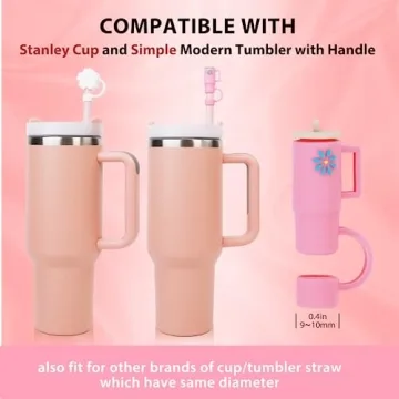 Cute and Functional MLKSI Straw Covers for Stanley Tumblers