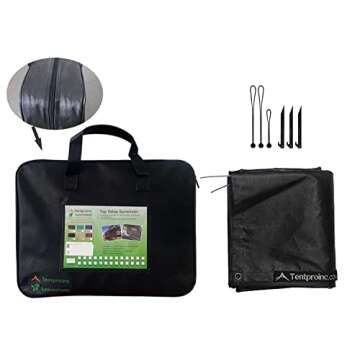 Tentproinc RV Awning Sun Shade Screen 9' X 10' 3'' (Fit for 11' Awning) Mesh Sunshade for RV Awning Sunscreen Block UV Glare Motorhome Camping Trailer Awning Screenshade - 3 Year Warranty (Black)