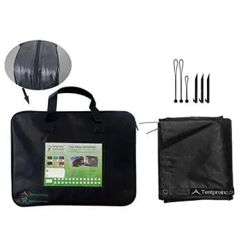 Tentproinc RV Awning Sun Shade Screen 9' X 10' 3'' (Fit for 11' Awning) Mesh Sunshade for RV Awning Sunscreen Block UV Glare Motorhome Camping Trailer Awning Screenshade - 3 Year Warranty (Black)