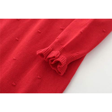 Auro Mesa Infant Baby Girls Knit Sweater Romper Princess Ruffles Collar Outfits Jumper Longsleeve Thick One Piece Clothes