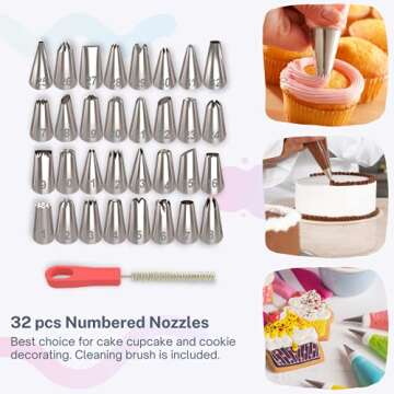 Cakebe 78 PCS Cake Decorating Kit with Turntable Set