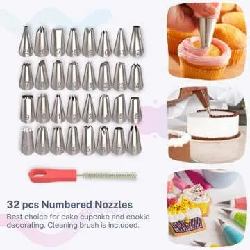 Cakebe 78 PCS Cake Decorating Kit with Turntable Set