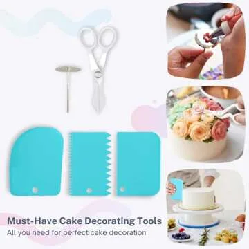 Cakebe 78 PCS Cake Decorating Kit with Turntable Set