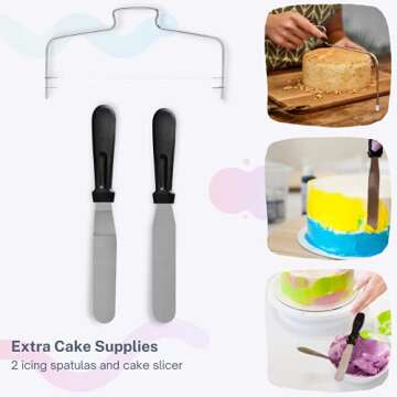 Cakebe 78 PCS Cake Decorating Kit with Turntable Set