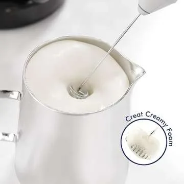 Versatile Handheld Milk Frother - Coral Color, Perfect for Coffee and More