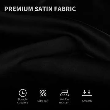 ANECO 16 Pack Square Satin Napkin Bright Silk Table Napkin Soft Smooth Fabric Table Napkin for Wedding Banquet Party Decoration, Black, 17 x 17 Inch