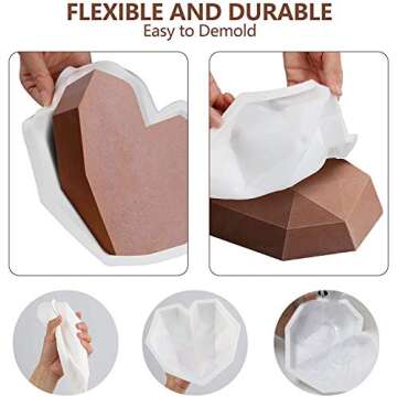 Silicone Heart Molds for Unique Chocolate Creations