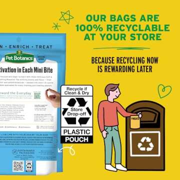 Pet Botanics 10 oz. Pouch Training Reward Mini Soft & Chewy, Chicken Flavor, with 500 Treats Per Bag, The Choice of Top Trainers