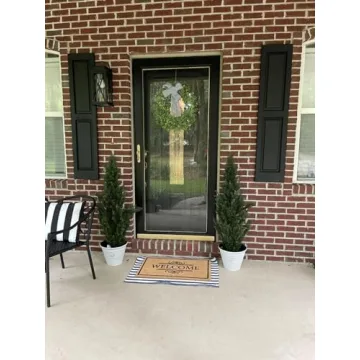 Pre-Potted 4' Artificial Cedar Topiary Outdoor Indoor Tree (Pack of 2)