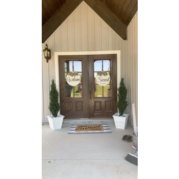 Pre-Potted 4' Artificial Cedar Topiary Outdoor Indoor Tree (Pack of 2)