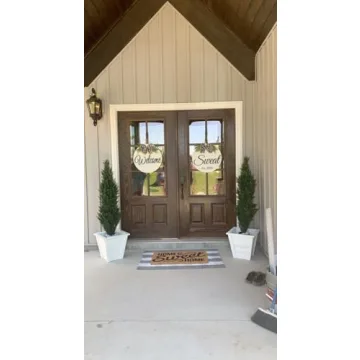 Pre-Potted 4' Artificial Cedar Topiary Outdoor Indoor Tree (Pack of 2)