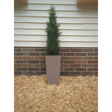 Pre-Potted 4' Artificial Cedar Topiary Outdoor Indoor Tree (Pack of 2)