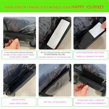 Kinglighten 26 Inch Luggage Cover Protector Bag PVC Clear Plastic Suitcase Cover Protectors Travel Luggage Sleeve Protector