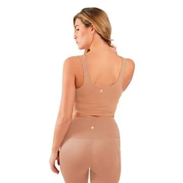 Yogalicious Nude Tech Contouring Crop Bra Top for Women