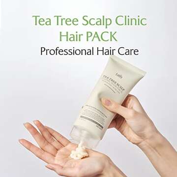 LA'DOR Hair Conditioner - Tea Tree Scalp Clinic Hair Pack, 6.76 Fl Oz - Calming & Nourishing with Sn...