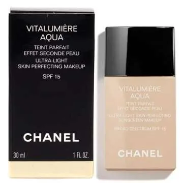Vitalumiere Aqua Ultra-Light Skin Perfecting Makeup SPF 15-40 Beige by Chanel for Women - 1 oz Makeup