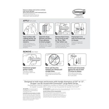 Command Broom and Mop Grippers for Home Organization