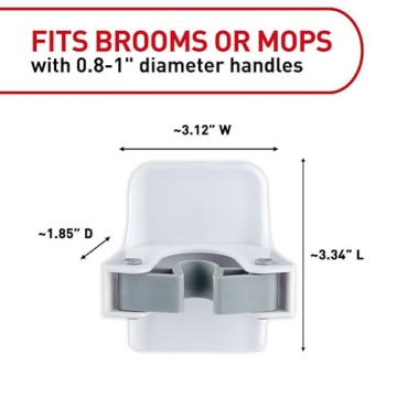 Command Broom and Mop Grippers for Home Organization