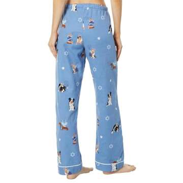 PJ Salvage Women's Loungewear Flannels Pajama Pj Set, Denim, Medium