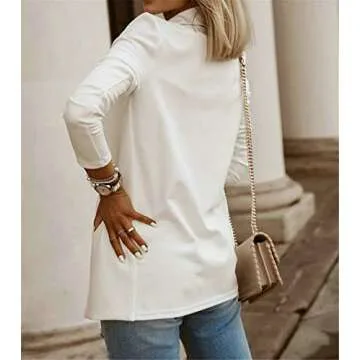 Andongnywell Women's Stylish Open Front Blazer Jacket