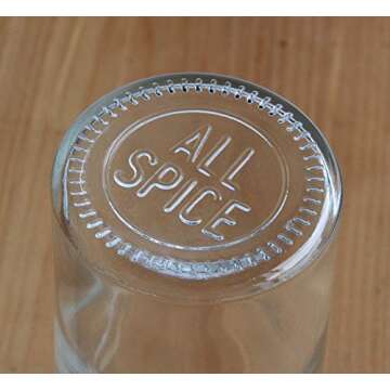 AllSpice 4" Glass Spice Jars 4 fluid ounces- 6 Pack