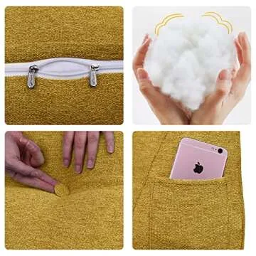 WOWMAX King Headboard Wedge Pillow for Comfort & Style