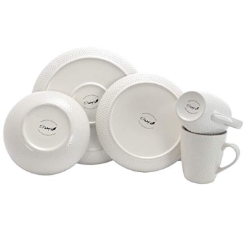 Elama Luxurious Stoneware Dinnerware Set - 16 Pieces