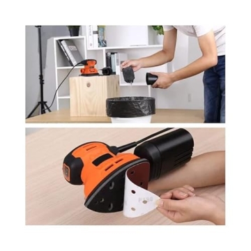Compact Mouse Sander with 12 Sandpapers & Dust Control