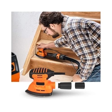 Compact Mouse Sander with 12 Sandpapers & Dust Control