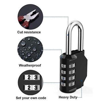 AIHYTU Waterproof 4 Digit Combination Lock for Gym Use
