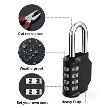 AIHYTU Waterproof 4 Digit Combination Lock for Gym Use