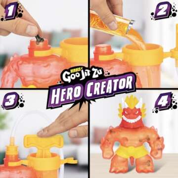 Heroes of Goo Jit Zu Hero Creator Blazagon with 3 Unique goo fillings, Mix, Fill & Create Your own S...