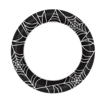 Amscan Spider Web Paper Plates 40 Count Halloween Supply