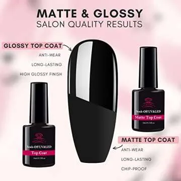 Makartt No Wipe Matte Gel Top and Base Coat Kit