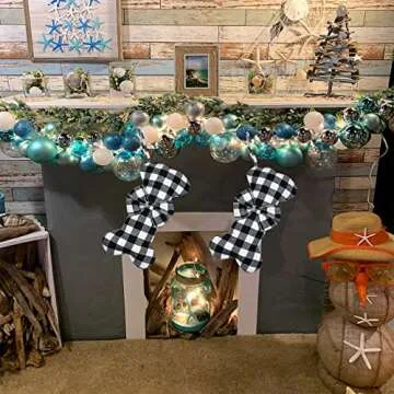 Senneny Pet Dog Christmas Stockings Classic Buffalo Plaid