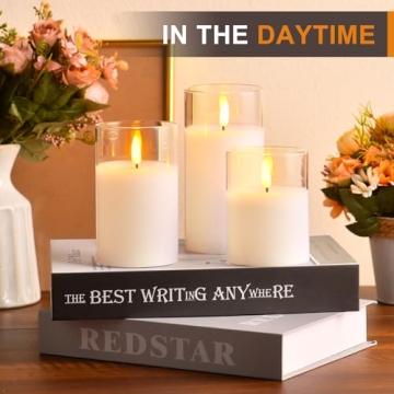 Stylish Glass LED Flameless Candles with Remote Controls