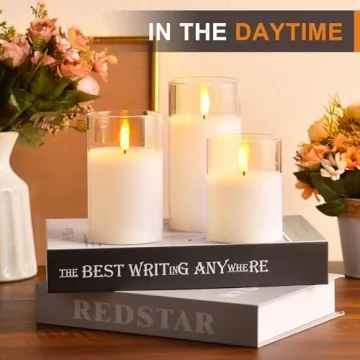 Stylish Glass LED Flameless Candles with Remote Controls