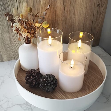 Stylish Glass LED Flameless Candles with Remote Controls