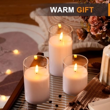 Stylish Glass LED Flameless Candles with Remote Controls