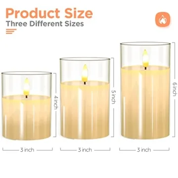 Stylish Glass LED Flameless Candles with Remote Controls